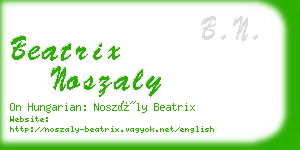 beatrix noszaly business card